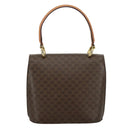 CELINE Macadam Canvas Hand Bag PVC Leather Brown Gold Auth 105628V-2