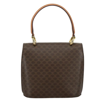 CELINE Macadam Canvas Hand Bag PVC Leather Brown Gold Auth 105628V - 0