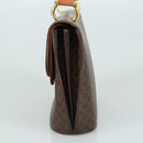 CELINE Macadam Canvas Hand Bag PVC Leather Brown Gold Auth 105628V-4