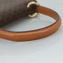 CELINE Macadam Canvas Hand Bag PVC Leather Brown Gold Auth 105628V-7