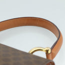 CELINE Macadam Canvas Hand Bag PVC Leather Brown Gold Auth 105628V-14