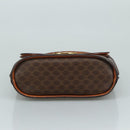 CELINE Macadam Canvas Hand Bag PVC Leather Brown Gold Auth 105628V-5