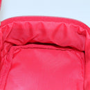 Burberrys Nova Check Hand Bag Canvas Leather Beige Red Silver Auth 105641V-17