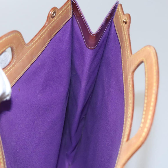 LOUIS VUITTON Monogram Vernis Stanton Tote Bag Purple Viole M91079 Auth 105668