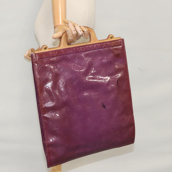 LOUIS VUITTON Monogram Vernis Stanton Tote Bag Purple Viole M91079 Auth 105668
