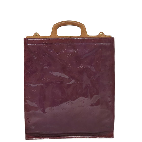 LOUIS VUITTON Monogram Vernis Stanton Tote Bag Purple Viole M91079 Auth 105668