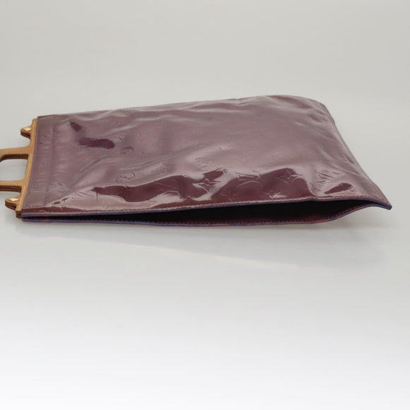 LOUIS VUITTON Monogram Vernis Stanton Tote Bag Purple Viole M91079 Auth 105668