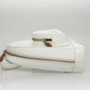 GUCCI Bamboo Backpack Leather White Auth 105680-4