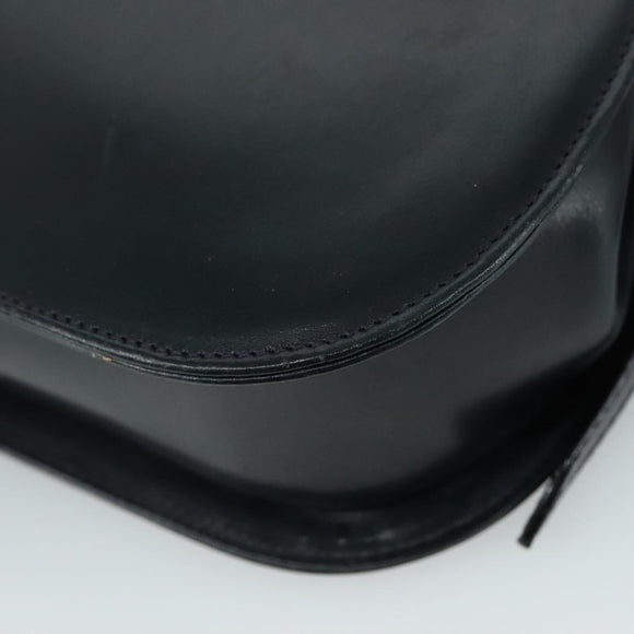 Salvatore Ferragamo Hand Bag Leather 2way Black Gold Auth 105702