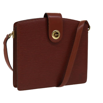 LOUIS VUITTON Epi Capuchin Shoulder Bag Brown M52343 LV Auth 105707