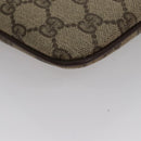 GUCCI Web Sherry Line GG Supreme Shoulder Bag PVC Beige Gold Auth 105717-16