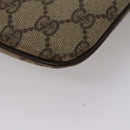 GUCCI Web Sherry Line GG Supreme Shoulder Bag PVC Beige Gold Auth 105717-17