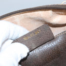 GUCCI Web Sherry Line GG Supreme Shoulder Bag PVC Beige Gold Auth 105717-12