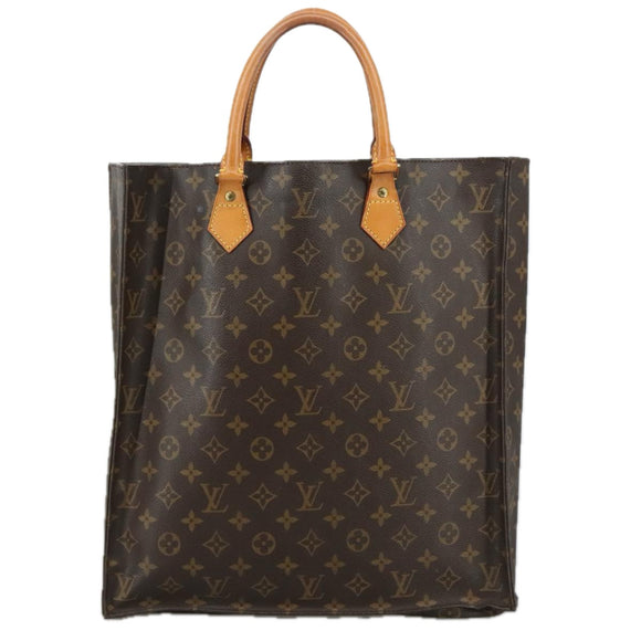 LOUIS VUITTON Monogram Sac Plat Hand Bag M51140 LV Auth 105727