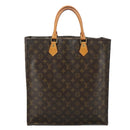 LOUIS VUITTON Monogram Sac Plat Hand Bag M51140 LV Auth 105727-2