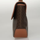 CELINE Macadam Canvas Hand Bag PVC Leather 2way Brown Auth 105732-3