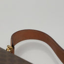 CELINE Macadam Canvas Hand Bag PVC Leather 2way Brown Auth 105732-9