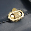CELINE Shoulder Bag Leather Blue Auth 105737-8