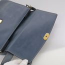 CELINE Shoulder Bag Leather Blue Auth 105737-19