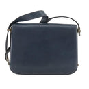 CELINE Shoulder Bag Leather Blue Auth 105737-2