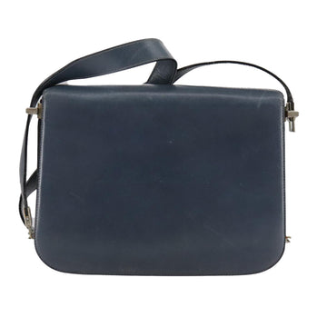 CELINE Shoulder Bag Leather Blue Auth 105737 - 0