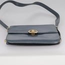 CELINE Shoulder Bag Leather Blue Auth 105737-5