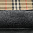 Burberrys Nova Check Tote Bag Canvas Leather Beige Black gold Auth 105753-10