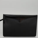 Salvatore Ferragamo Hand Bag Patent Leather Black Gold Auth 105756-20