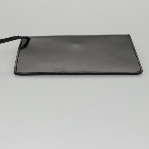 Salvatore Ferragamo Hand Bag Patent Leather Black Gold Auth 105756