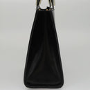 Salvatore Ferragamo Hand Bag Patent Leather Black Gold Auth 105756-3