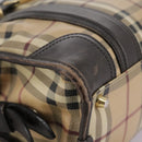 BURBERRY Nova Check Hand Bag PVC Leather 2way Beige Auth 105764-9