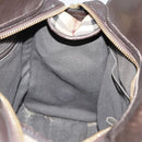 BURBERRY Nova Check Hand Bag PVC Leather 2way Beige Auth 105764-19