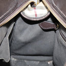 BURBERRY Nova Check Hand Bag PVC Leather 2way Beige Auth 105764-20