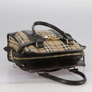BURBERRY Nova Check Hand Bag PVC Leather 2way Beige Auth 105764-6