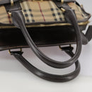 BURBERRY Nova Check Hand Bag PVC Leather 2way Beige Auth 105764-7