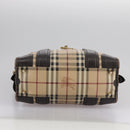 BURBERRY Nova Check Hand Bag PVC Leather 2way Beige Auth 105764-5