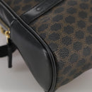 CELINE Macadam Canvas Backpack PVC Leather Black Silver Auth 105774-14
