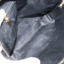 CELINE Macadam Canvas Backpack PVC Leather Black Silver Auth 105774-11