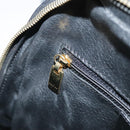 CELINE Macadam Canvas Backpack PVC Leather Black Silver Auth 105774-22