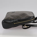 CELINE Macadam Canvas Backpack PVC Leather Black Silver Auth 105774-4