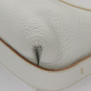 Salvatore Ferragamo Shoulder Bag Leather White Auth 105780V-17