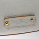 Salvatore Ferragamo Shoulder Bag Leather White Auth 105780V-19