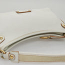Salvatore Ferragamo Shoulder Bag Leather White Auth 105780V-7