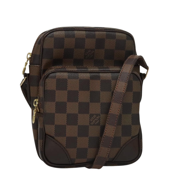 LOUIS VUITTON Damier Ebene Amazon Shoulder Bag SPO N48074 LV Auth 105783