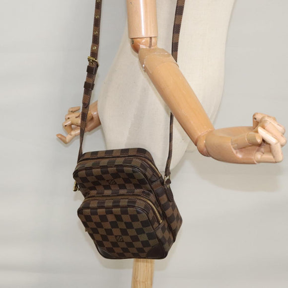 LOUIS VUITTON Damier Ebene Amazon Shoulder Bag SPO N48074 LV Auth 105783