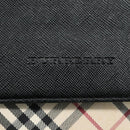 Burberrys Nova Check Shoulder Bag Canvas Leather Beige Black Silver Auth 105785-17