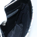 Burberrys Nova Check Shoulder Bag Canvas Leather Beige Black Silver Auth 105785-18