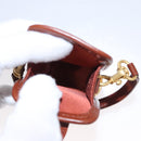 BURBERRY Nova Check Mini Pouch Canvas Leather Beige Brown Gold Auth 105793-11