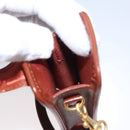 BURBERRY Nova Check Mini Pouch Canvas Leather Beige Brown Gold Auth 105793-17