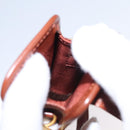 BURBERRY Nova Check Mini Pouch Canvas Leather Beige Brown Gold Auth 105793-18